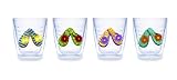 Tervis Tumbler Flip Flops 12-Ounce Double Wall Insulated Tumbler, Set of 4