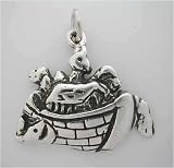 Noahs ARK with ANIMALS Silver CHARM 4 bracelet