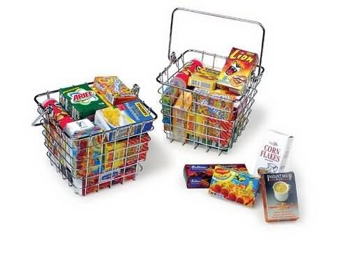 Childrens Toyshop  Toys : Metal Shopping Baskets