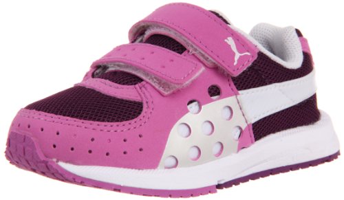 Puma Faas 300 V Sneaker (Little Kid/Big Kid/Toddler),Gloxinia/White/Puma Silver,6 M US Toddler