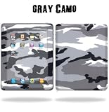 Protective Vinyl Skin Decal for Apple iPad tablet e-reader 3G or Wi-Fi – Grey Camo