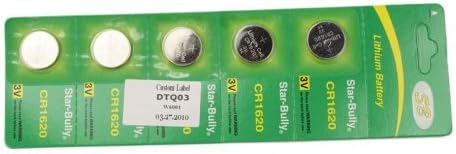 5 Pcs CR-1620 3V Lithium Coin Cell Battery