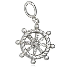 Buy Sterling Silver 1 10 CTTW Diamond Ship Wheel Charm by Amazon.com Collection