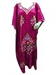 Pink Silk Caftan Embroidered Kaftans Long Maxi
