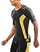 SKINS Men's DNAmic Men's Compression Short sleeve Top, black/Citron, Large