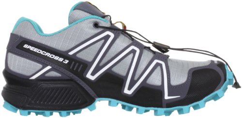 Salomon Women's Speedcross 3 Trail Running Shoe,Light Onix/Dark Cloud/Dark Azur Blue,8 M US Review