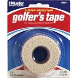 Mueller Golfer's Grip Tape, Lightweight, Conforming Elastic Protective Tape, 1X5 Yds stretched, Ea