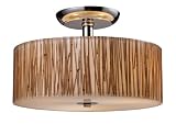 Elk 19065/3 Modern Organics 3-Light Semi-Flush In Bamboo Stem Material In Polished Chrome