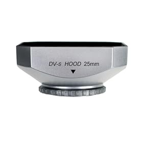 Mennon DV-s 25 Screw Mount 25mm Digital Video Camcorder Lens Hood with Cap, Silver by Mennon