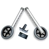 DELUXE Universal Walker Wheel Kit: 5 Inch Sport Wheels and FREE FlexFit Ski Glides