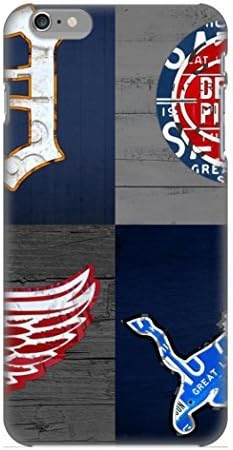 Jeanbrinson Iphone 6 Plus Well-designed Hard Case Cover Detroit Sports Fan Recycled Vintage Michigan License Plate Art Tigers Pistons Red Wings Lions Protector For New Year's Gift