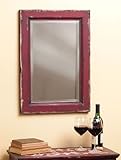 Wooden Red Wall Mirror Wooden Red Wall Mirror