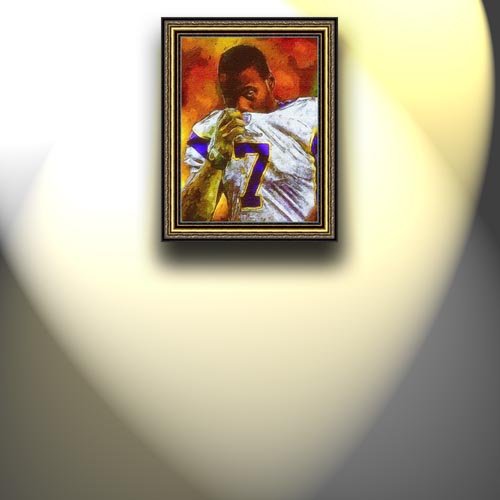 Completely Handpainted American Football Sport Painting, Custom Order FL662, Oil on Canvas, with Option to Paint Jerry, Brett & Co. from Any Other Favorite Photograph or Picture, Unframed, Size 18'' x 24