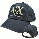 Armani Exchange AX Italian Fashion Designer Brand Relaxed Fit Hat Garment Washed