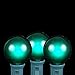 25 Foot G40 Outdoor Patio String Lights with 25 Green Globe Bulbs – Indoor Outdoor String Lights – Market Bistro Café Hanging String Lights – C7/E12 Base - Green Wire