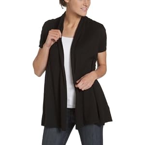 Mac & Jac Women's Short Sleeve Shawl Collar Tie Cardigan