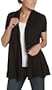 Mac & Jac Women's Short Sleeve Shawl Collar Tie Cardigan