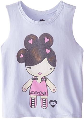 Harajuku Girls Big Girls' Love Sleeveless T-Shirt, Orchid Hush, Medium