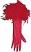 Red Feather Trimmed Gloves