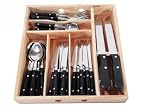 Besteck 32 teilig, je 6 x Steak und Menü-Messer, Gabel, Löffel, Kaffeelöffel, 1 Fleisch- und 1 Brotmesser
