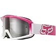 Fox Racing Main Women's MotoX Motorcycle Goggles Eyewear w/ Free B&F Heart Sticker Bundle - Pink/White Fade/Dark Grey