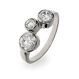Eve's Addiction Sterling Silver Cubic Zirconia Bubbles Ring