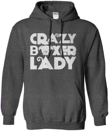 Sun Frog Shirts Adults Crazy Boxer Lady Hoodie Large Dark Heather