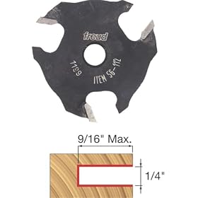 Freud 56-112 1 4-Inch 3-Wing Slot Cutter for 5 16 Router Arbor by Freud