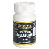 Ultimate Nutrition Melatonin Capsules, 3 mg, 60-Count Bottles (Pack of 6)