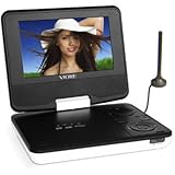 Viore PLCD7V2 7-Inch Portable LCD TV with Built-In DVD Player, Black/White