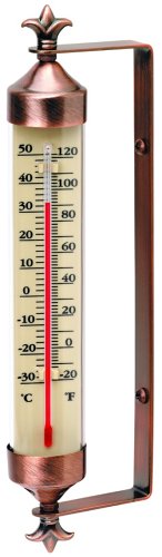 Chaney Instrument 10-3/4-Inch Weathered Copper Tube Thermometer