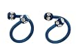 Lip Ring - Blue Anodized with Clear Crystals - 16 Gauge - Sold as a Pair