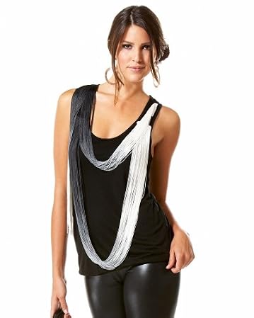 Draped Fringe Tank from bebe.com