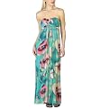 Juniors Xhilaration&reg; Floral Maxi Dress - Turquoise Floral Print