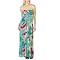Juniors Xhilaration&reg; Floral Maxi Dress - Turquoise Floral Print