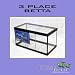 Db 1.5gal 3 Way Betta Tank Black 12x6x6 W/glass Canopy &