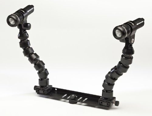 Nocturnal Lights Dual M700i 1400 Lumen Compact Underwater Camera Tray Setup with 10" Tray + two 10" YS Flex Arms