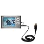 Coiled Power Hot Sync and Charge USB Data Cable w/ Tip Exchange for the Archos AV420 - Gomadic Brand