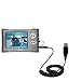 Coiled Power Hot Sync and Charge USB Data Cable w/ Tip Exchange for the Archos AV420 - Gomadic Brand