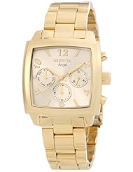 Invicta Womens 12101 Angel Gold Dial 18k Gold Ion-Plated Stainless Steel Watch
