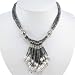 EXP Handmade Serpentine, Pearl & Silver Necklace
