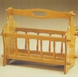 Traditional Southwest Style Oak Finish Wood Magazine Rack