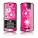 Retro Pink Flowers Design Protective Skin Decal Faceplate for Blackberry Pearl 8120/ Pearl 8130 Cell Phones