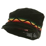 New Ruffle Rasta Beanie Visor-Black RGY W27S24B
