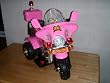 Childrens Battery Operated Rechargeable Electric Police Motorcycle Bike- Regular Size; Pink Color