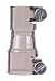 Spyder Straight Elbow - Grey