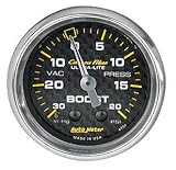 Auto Meter 4801 Carbon Fiber Mechanical Boost / Vacuum Gauge