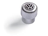 Volkswagen Black Logo Chrome Tire Stem Valve Caps