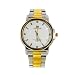 Fortune 'Baton' WAT1100MWHT Elegant Silver and Gold 2tone White Face Men Watch for Gift, Apparel