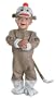 Adorable Sock Monkey Infant / Toddler Costume with Headpiece